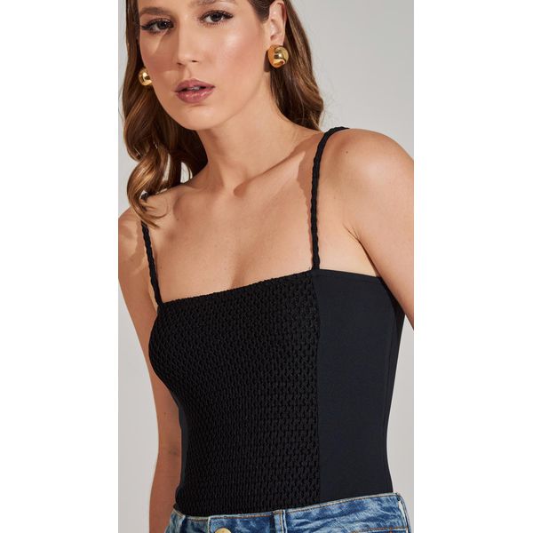 Body de Alça Malha Texturizada