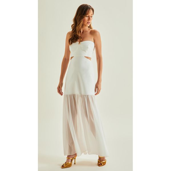 Vestido Midi Sem Alças