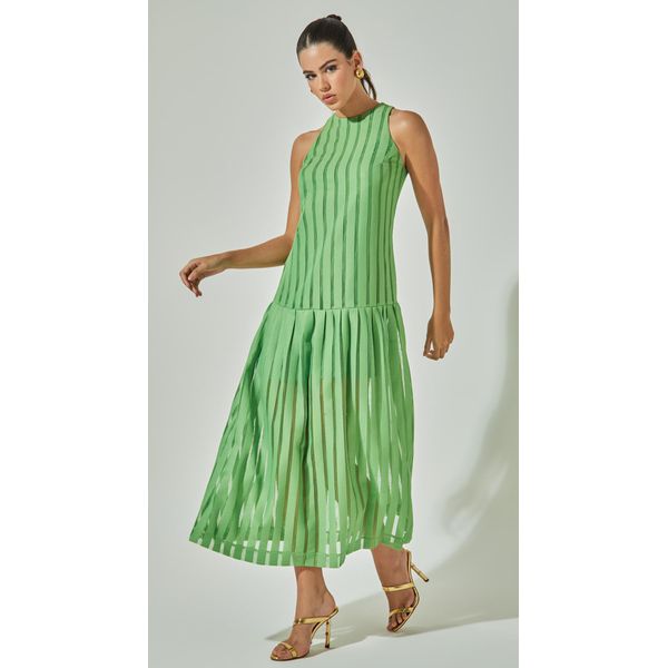 Vestido Longo com Modelagem Ampla