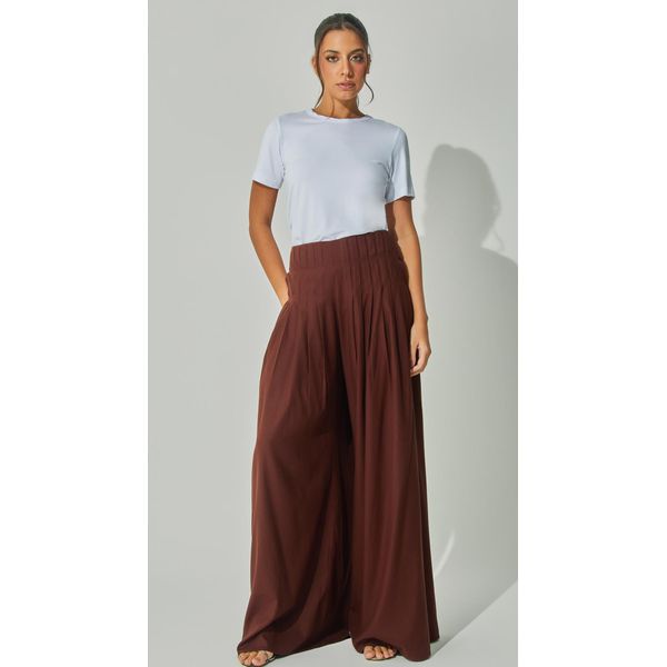 Calça Pantalona com Pregas