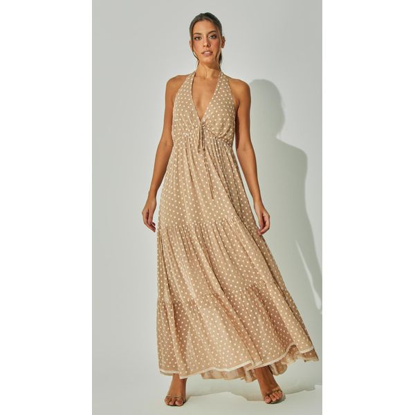 Vestido Bordado Com Recortes