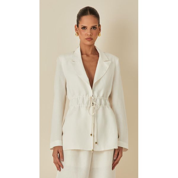 Blazer em Linho com Amarração