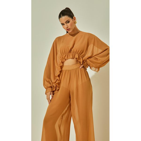 Conjunto Blusa Babados e Top