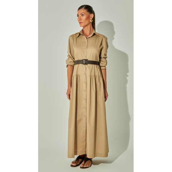 Vestido com Mangas e Cinto