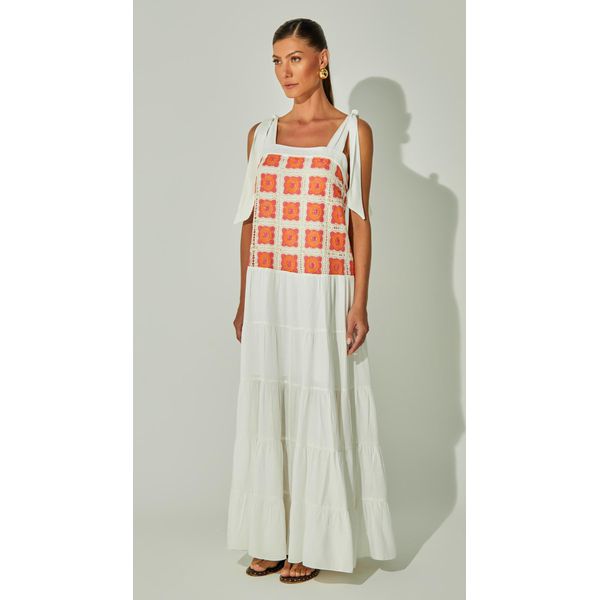 Vestido Midi Crochet Laço