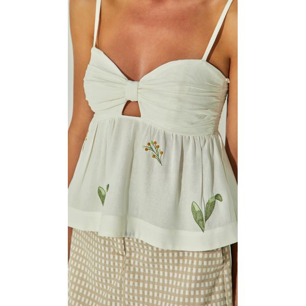 Blusa de Alça com Bordado