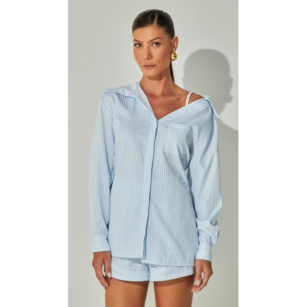Camisa Oversized Assimétrica
