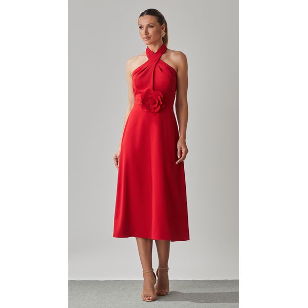 Vestido Midi Frente Única Gisele