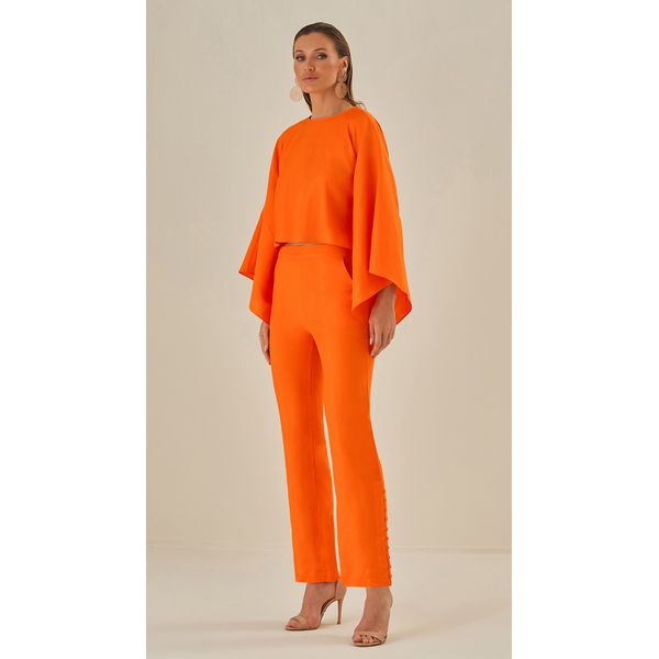 Calça Reta Isadora Laranja 