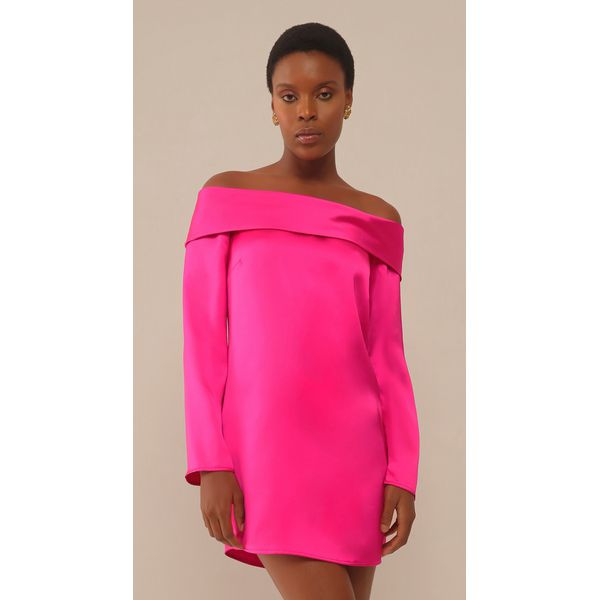 Vestido Curto de Manga Longa Pink