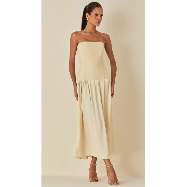 Vestido Midi Sem Alças 