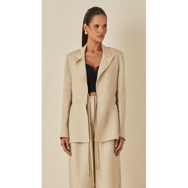 Blazer em Linho com Amarração