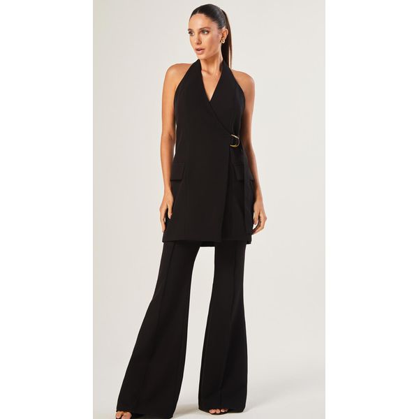 Vestido Mini Transpassado Preto 
