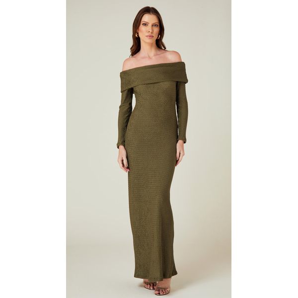 Vestido Longo Ombro a Ombro Cidreira