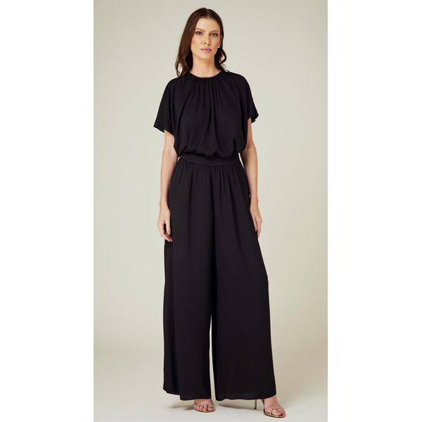 Calça Pantalona Cintura Alta Preto 