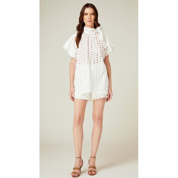Blusa Ampla Laise com Laço Off