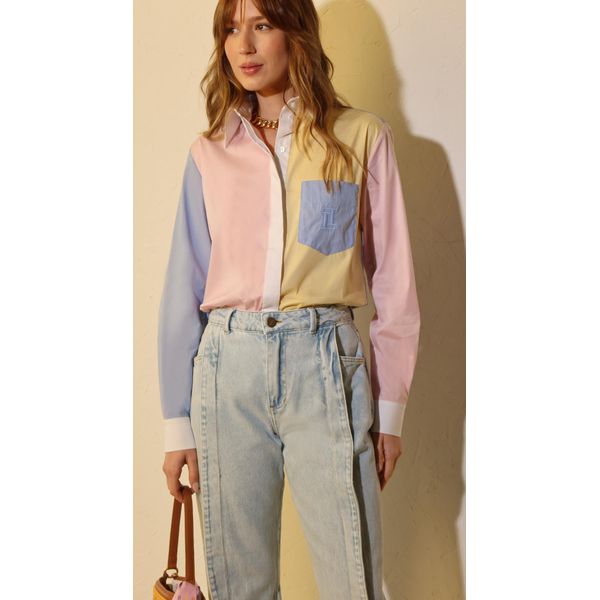 Camisa Manga Longa Multicolorida
