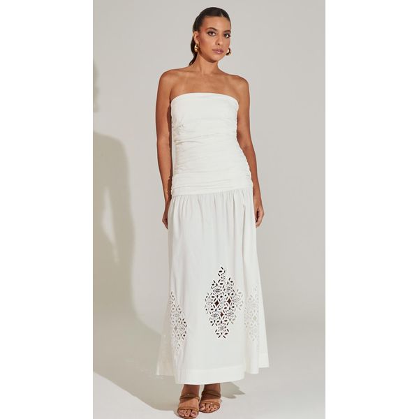 Vestido Drapeado Midi Off