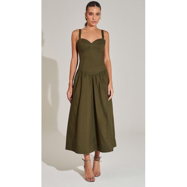 Vestido Midi Laço em Tricoline