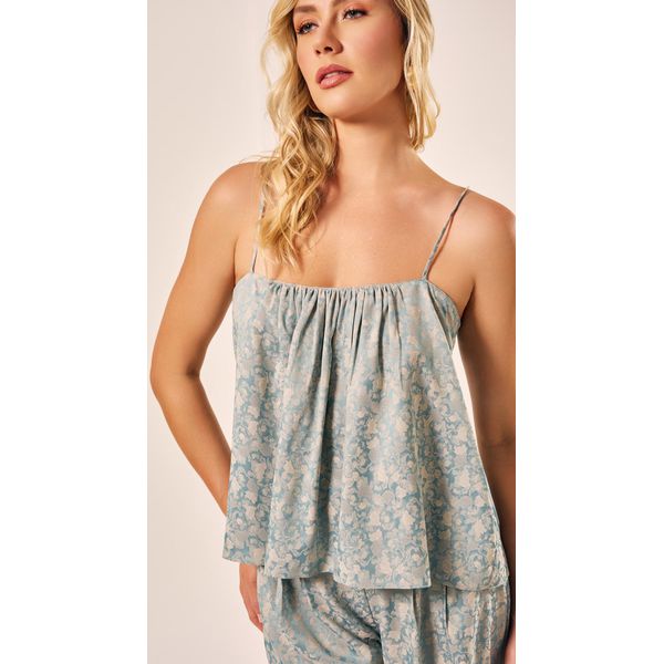 Blusa Ampla Jacquard Estampada