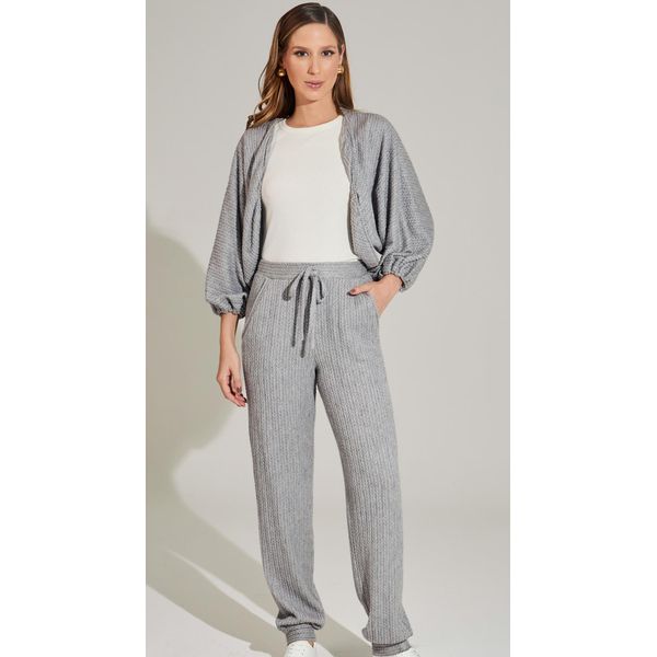 Casaqueto Tricot Cinza