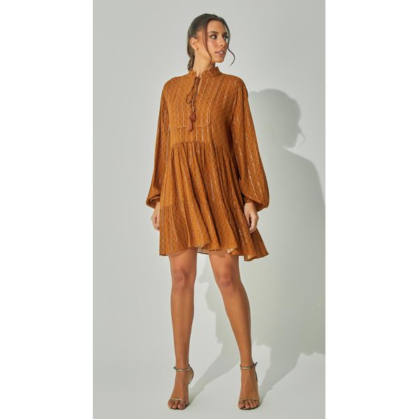 Vestido Curto Manga Longa