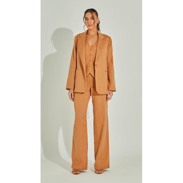 Blazer Risca De Giz Metalizado