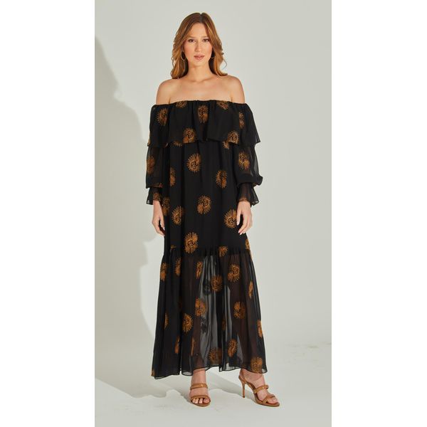 Vestido Longo Ombro A Ombro 