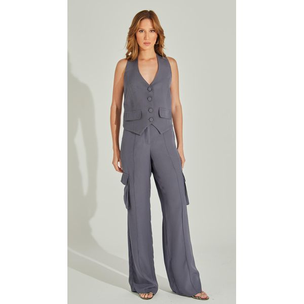 Calça Cargo Cintura Alta