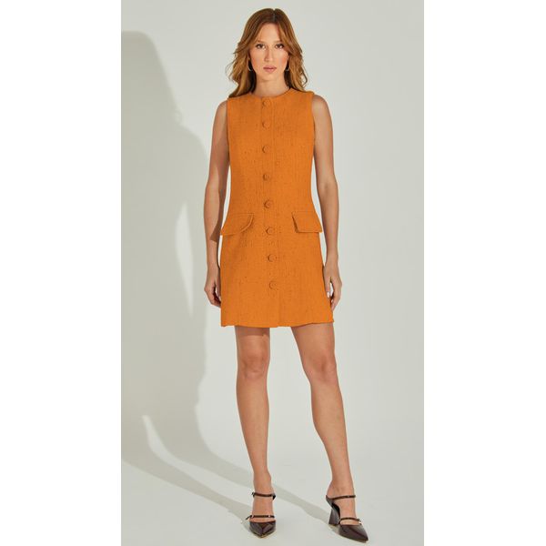 Vestido Curto Sem Manga 