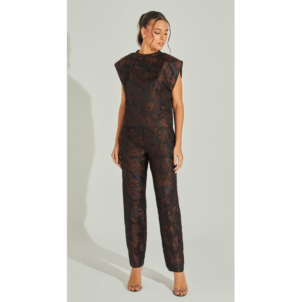Conjunto Blusa e Calça Jacquard