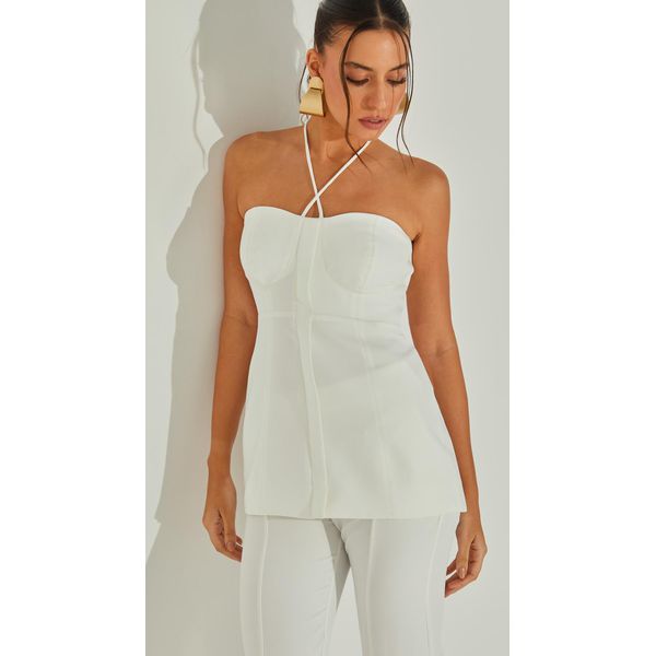 Blusa Frente Única Com Recortes