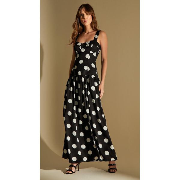 Vestido Midi Poá