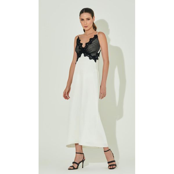 Vestido de Alça com Renda