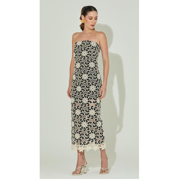 Vestido Sem Alças em Guipir