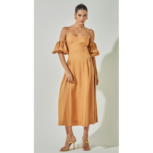 Vestido Midi com Mangas