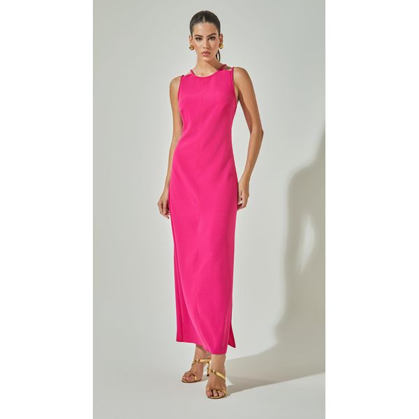 Vestido Midi Ombro Vazado
