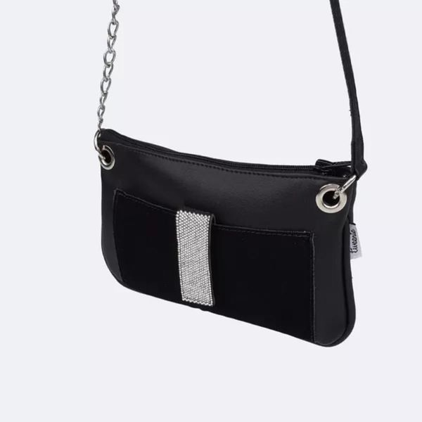 Bolsa Pampili Carteira Tweenie Strass Preta