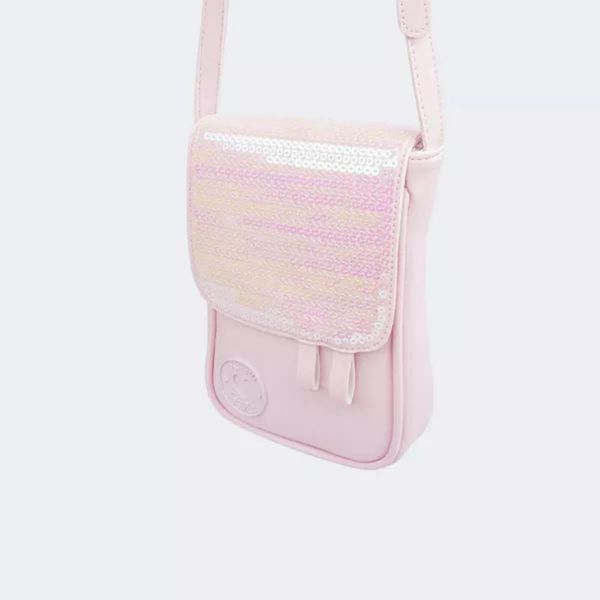 Bolsa Pampili Tiracolo Infantil Paetê Rosa Suspiro