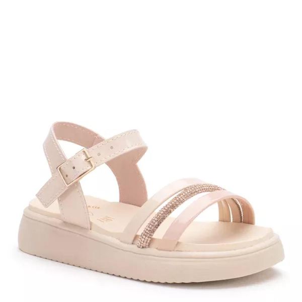Sandália Infantil Mini Sua Cia Feminina Tiras Strass