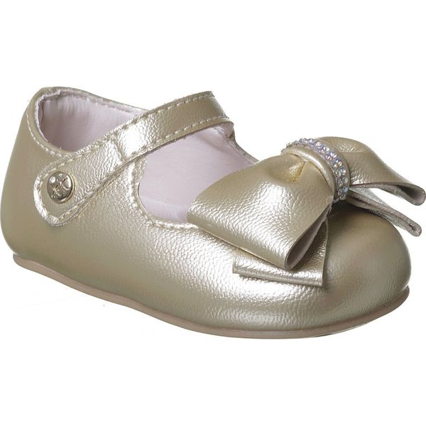 Sapatilha Infantil Xua Xua Feminina Laço Dourada