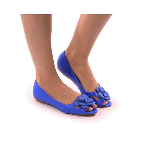 Sapato Peep Toe ORQUÍDEA - Azul Anil, Sálvia e Pistache - 177.61