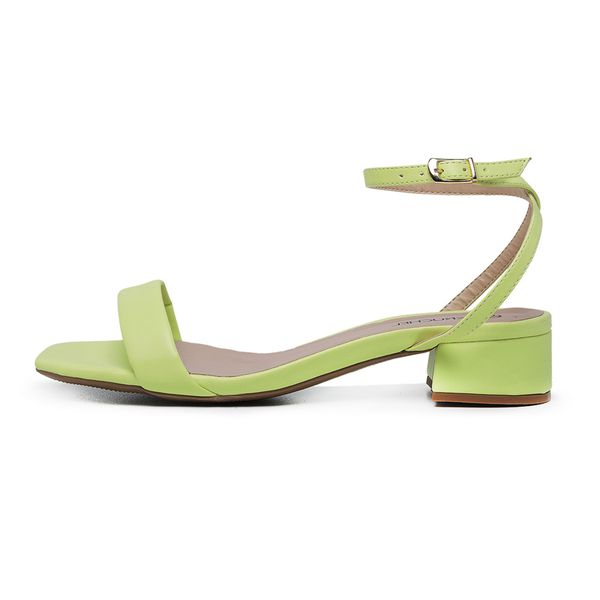 Sandália Nati Tiras Salto Baixo Lemon LeRUCHEL