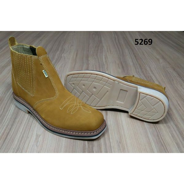 Botina tradicional F1000 Nobuck Castor Amarelo 1000