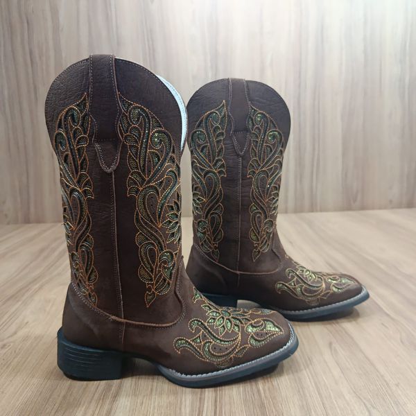 Bota Big Bull Feminina Texana Marrom Cafe L599 6684