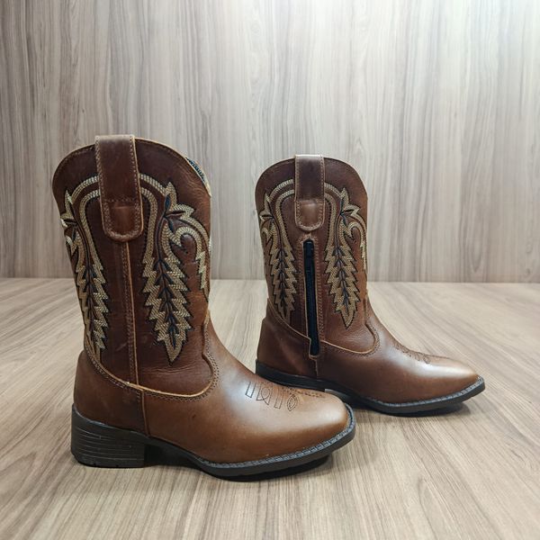 Bota Big Bull Masculina Texana Marrom Café Mamute