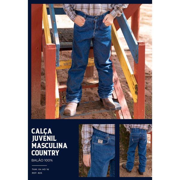 Calça Jeans Juvenil Masculina American Country