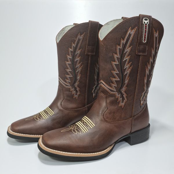 Bota Big Bull Masculina Texana Marrom Café Mamute