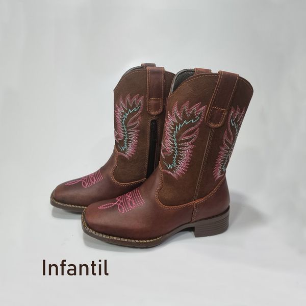 Bota Big Bull Feminina Infantil Texana Fóssil Cela