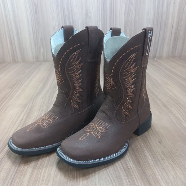 Bota Big Bull Masculina Texana Cenoura Bufa/Castor 600